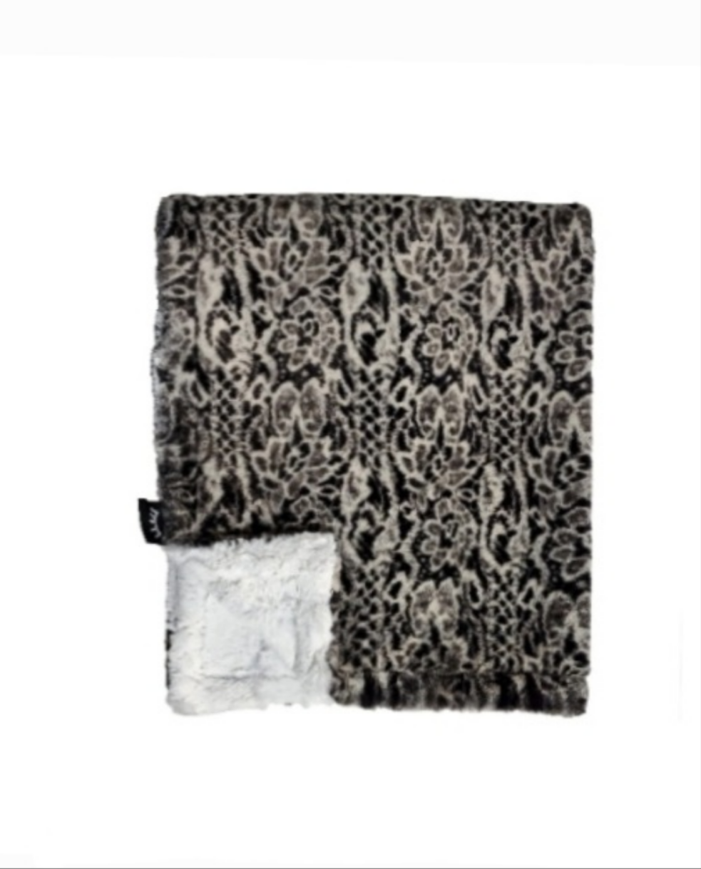 Lace B&W Minky Blanket