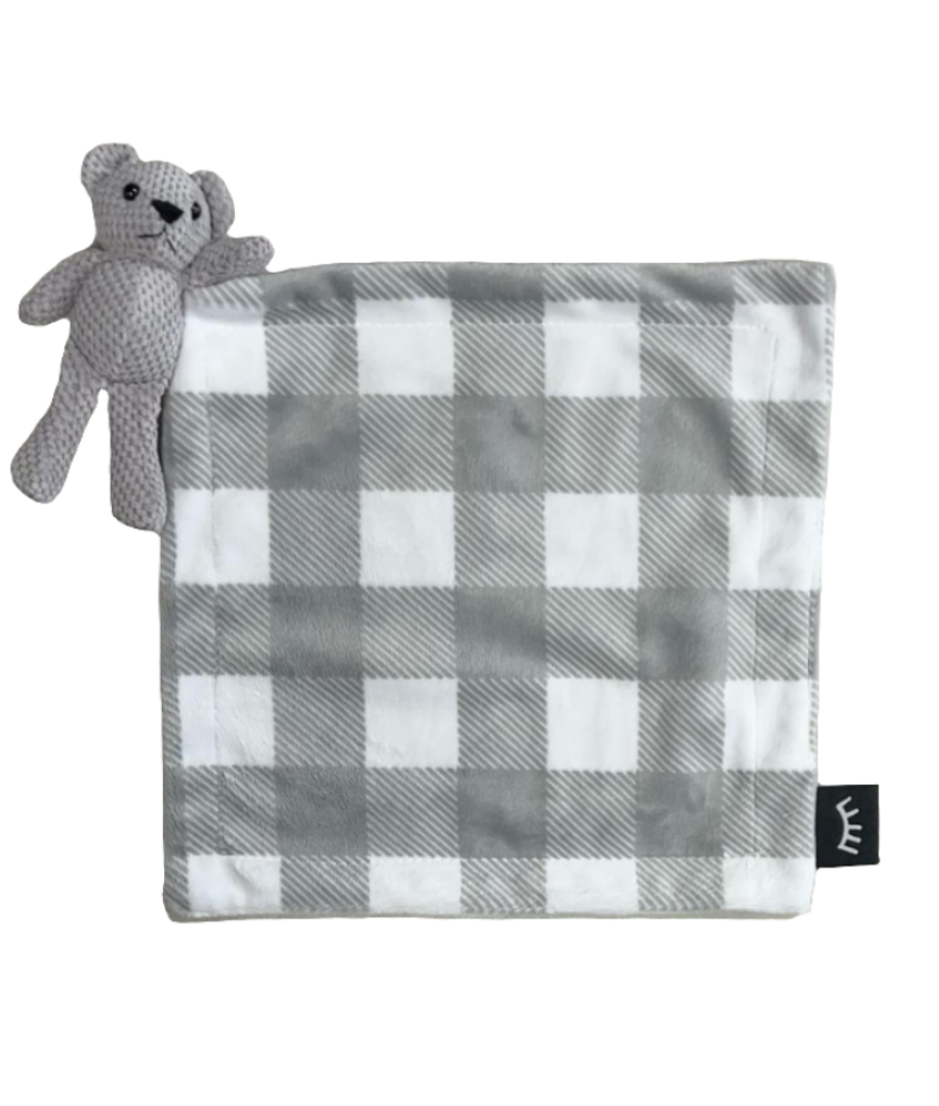 Cuddle Grey Plaid Bear Lovey