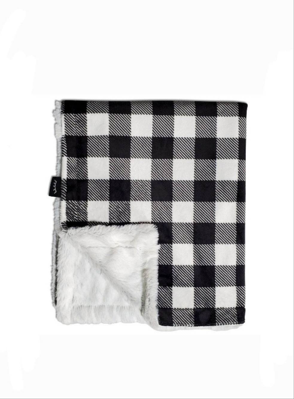 Plaid Black White Minky Blanket – Winx Blinx