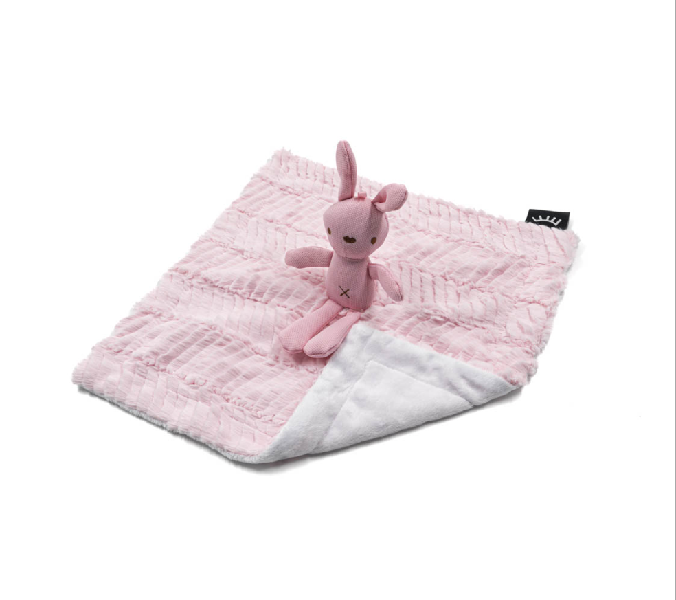 Ziggy Pink Bunny Minky Lovey