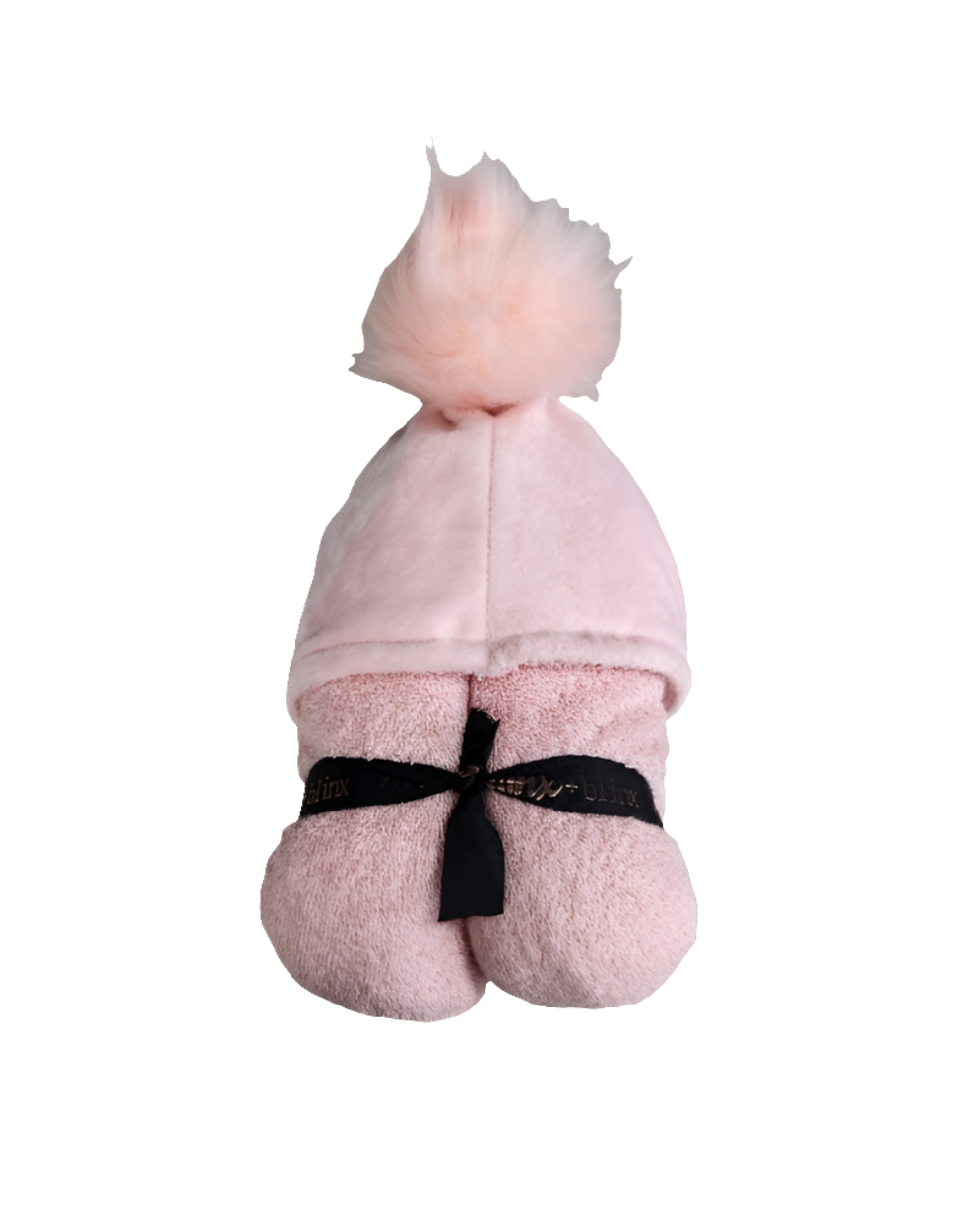 Pompom Blush Hooded Towel