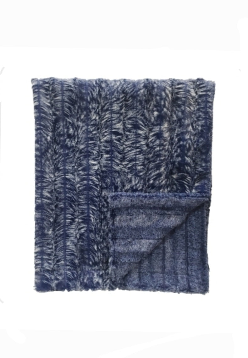 Hawk Navy Minky Blanket