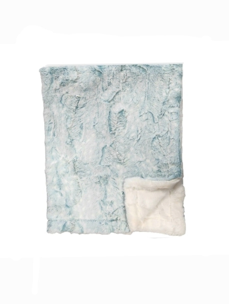 Frosted Aqua Minky Blanket