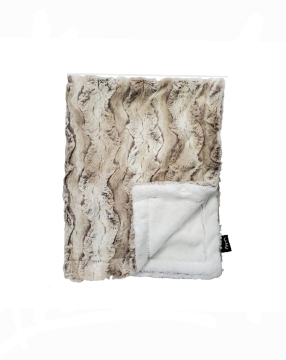 Wild Rabbit Taupe Minky Blanket