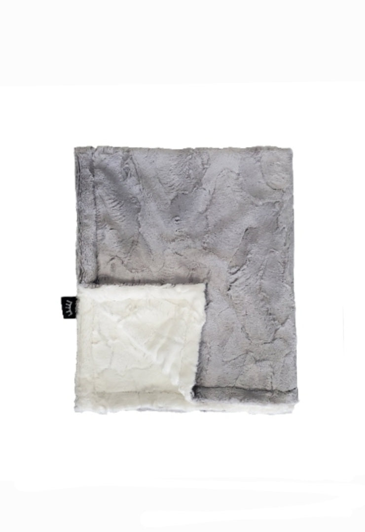 Cozy Silver Minky Blanket