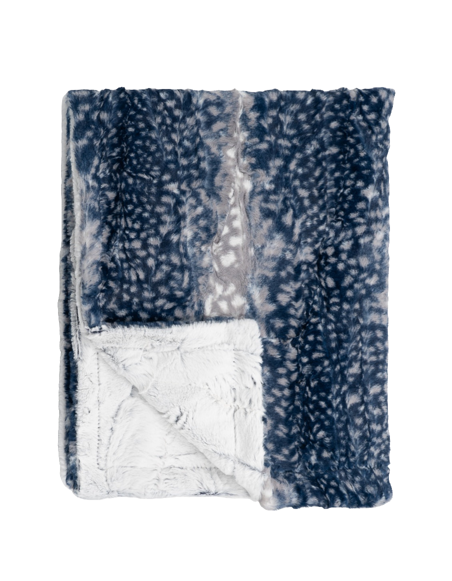 Cibirian Navy Frost Minky Baby Blanket