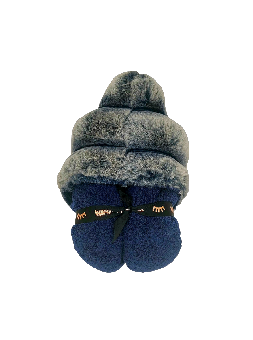 Baby Rolls Navy Hooded Towel