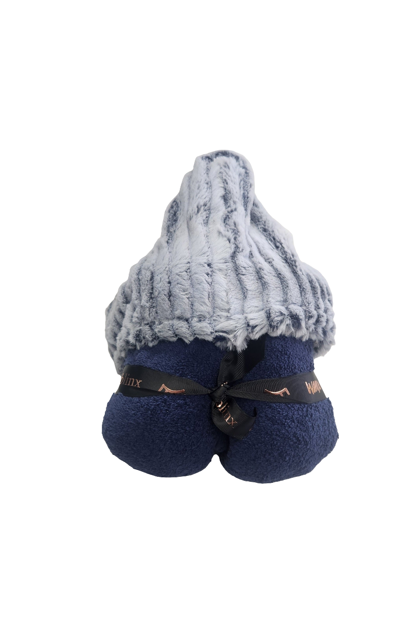 Ziggy Navy Hooded Towel