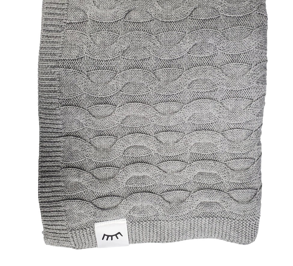 Cotton Knit Blanket - Melange