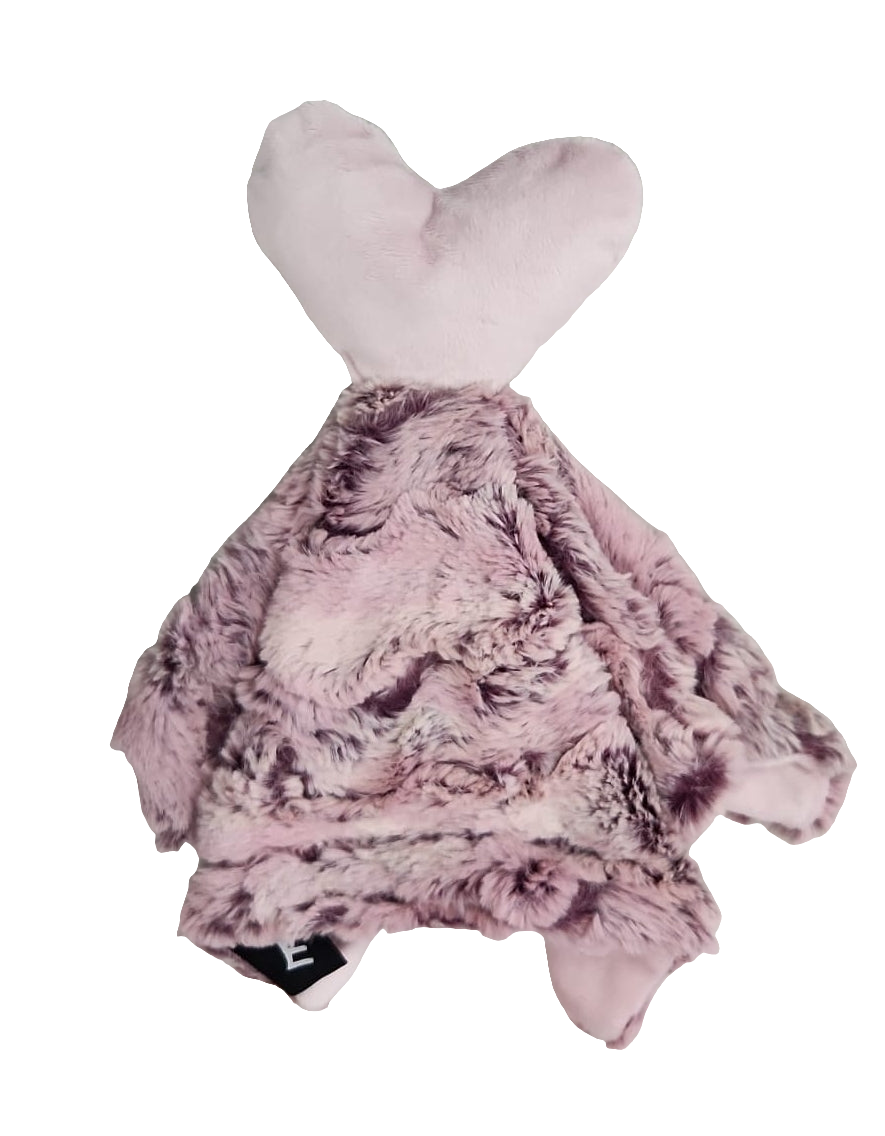 Wild Rabbit Mauve Heart Minky Lovey