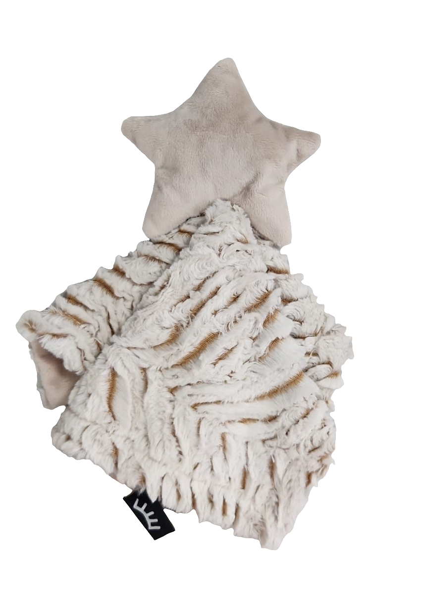 Zebra Taupe Star Lovey