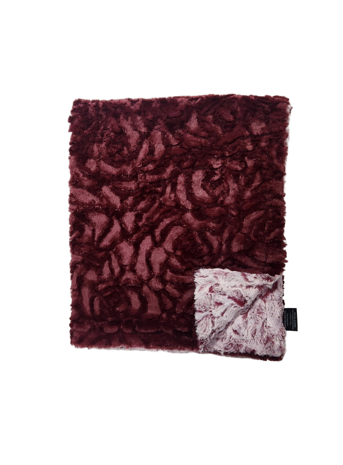 Rosey Merlot Minky Blanket