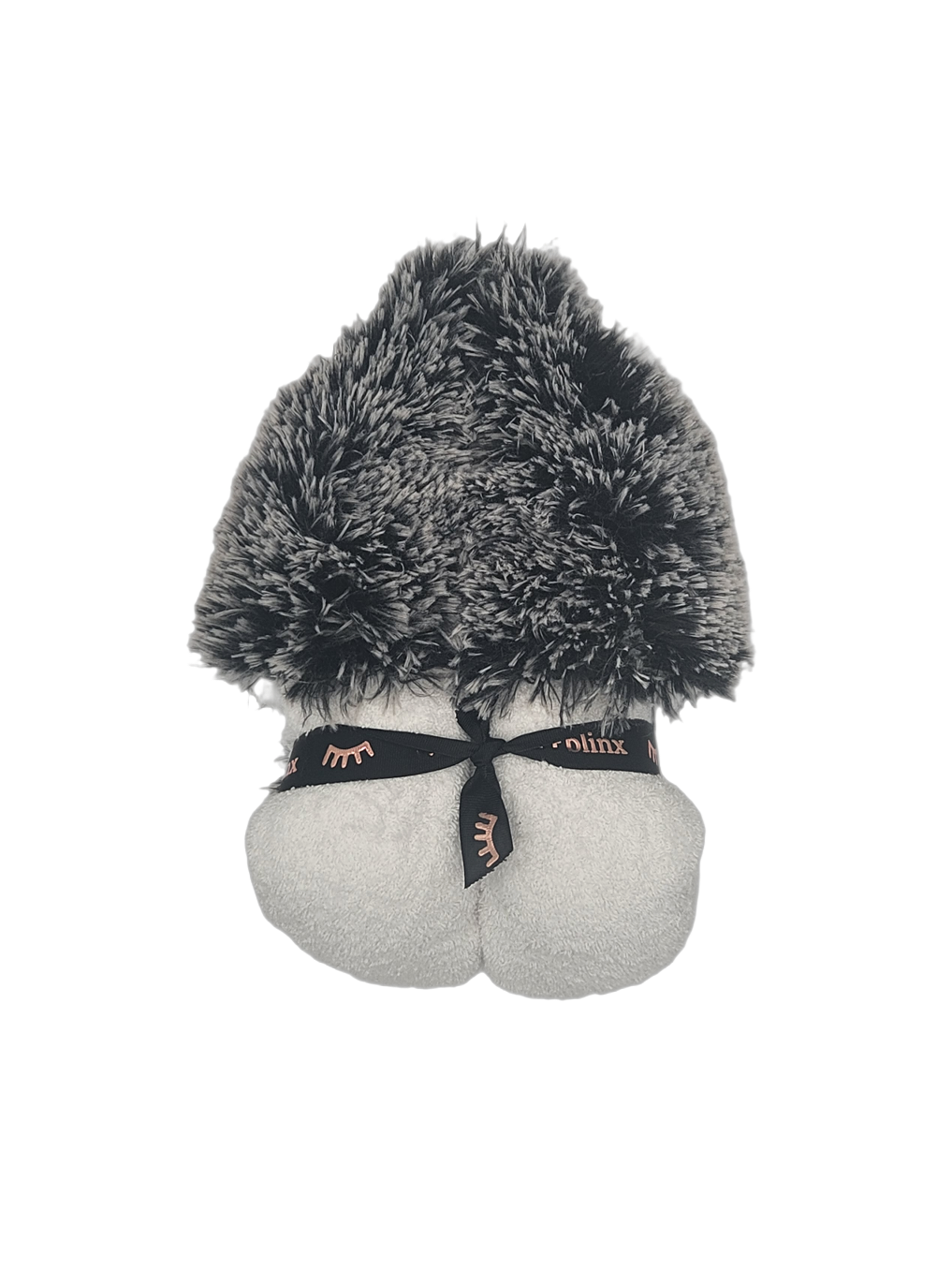 Shaggy Black Hooded Towel