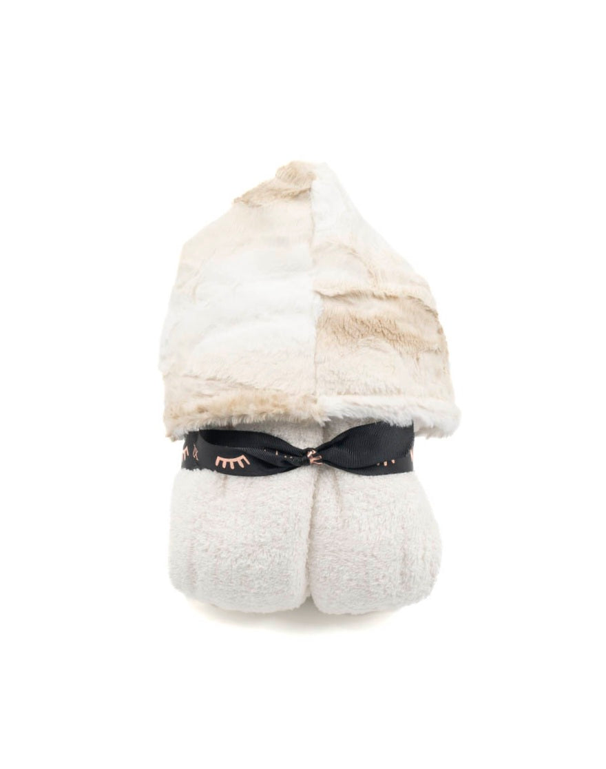 Winx & Blinx Ombre Taupe Fur Hooded Towel Winx & Blinx Ombre Taupe Fur Hooded Towel