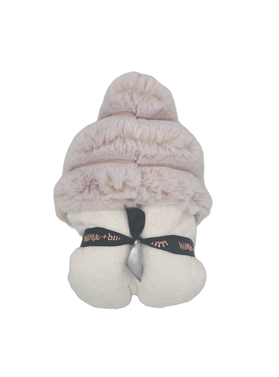 Baby Rolls Mauve Hooded Towel