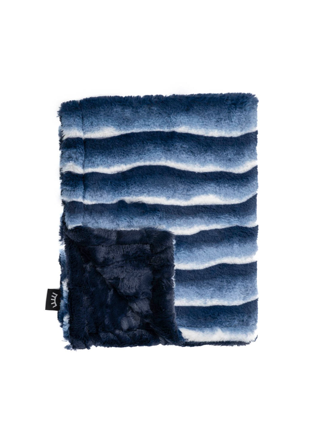 Plush Waves Navy Minky Blanket