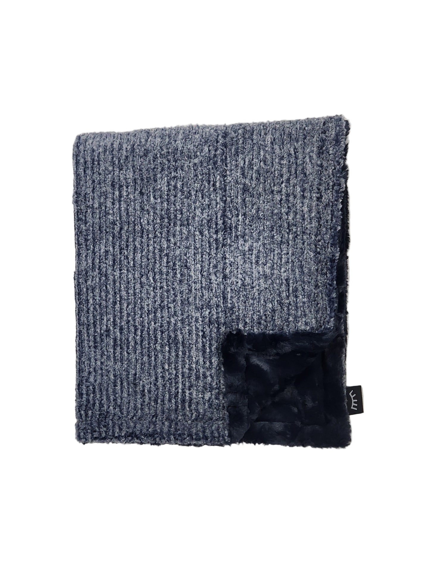 Weave Navy Minky Blanket