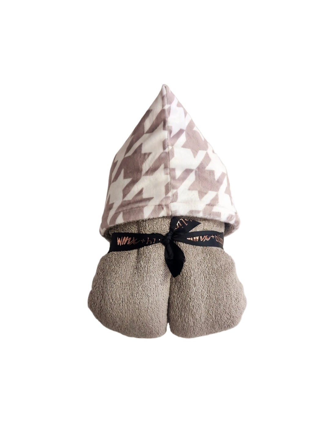 NEW Houndstooth Latte Hooded Towel