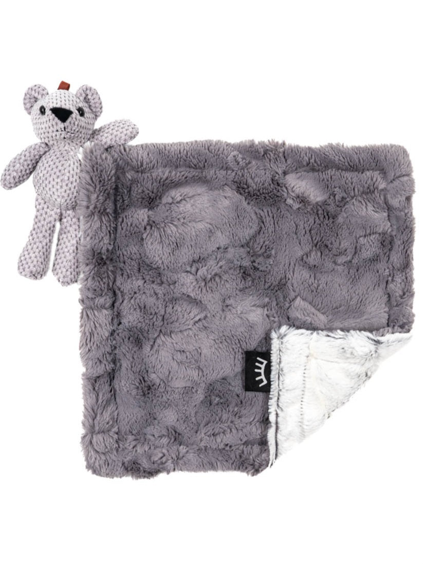 Cozy Charcoal Bear Lovey