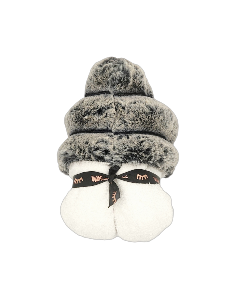 Baby Rolls Black Hooded Towel