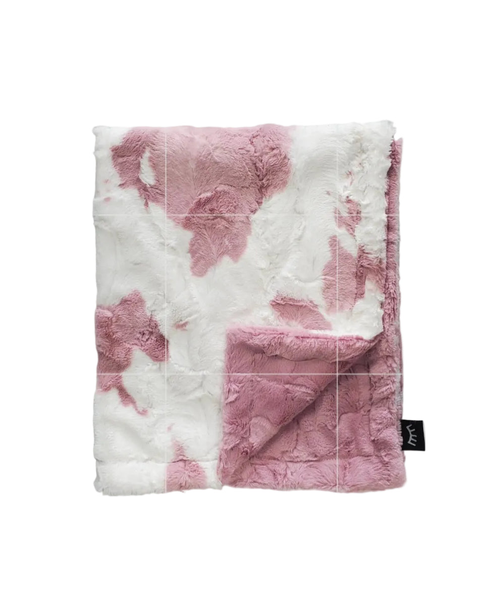 Spot Mauve Minky Baby Blanket