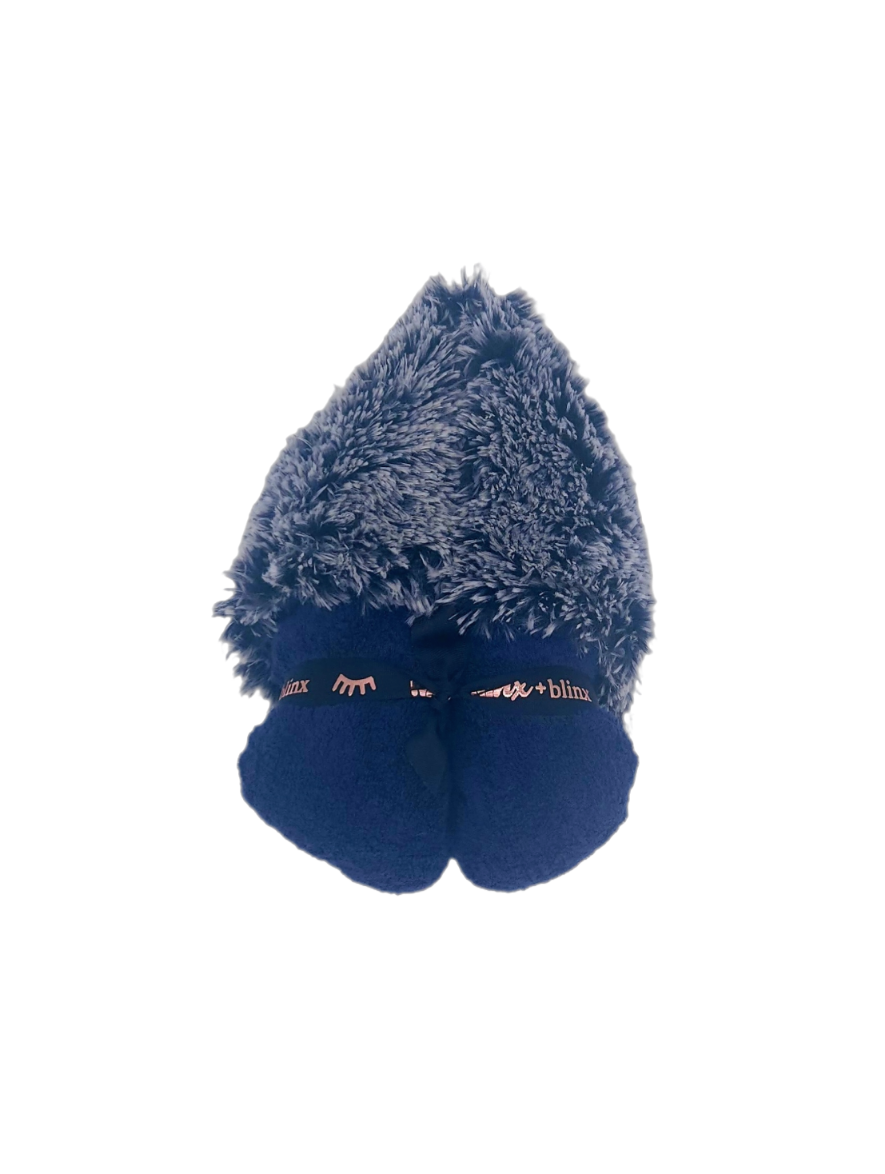 Shaggy Navy Hooded Towel