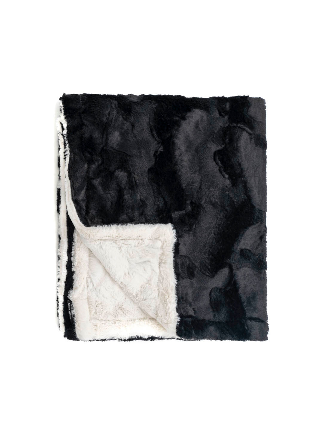 Cozy Black Minky Baby Blanket