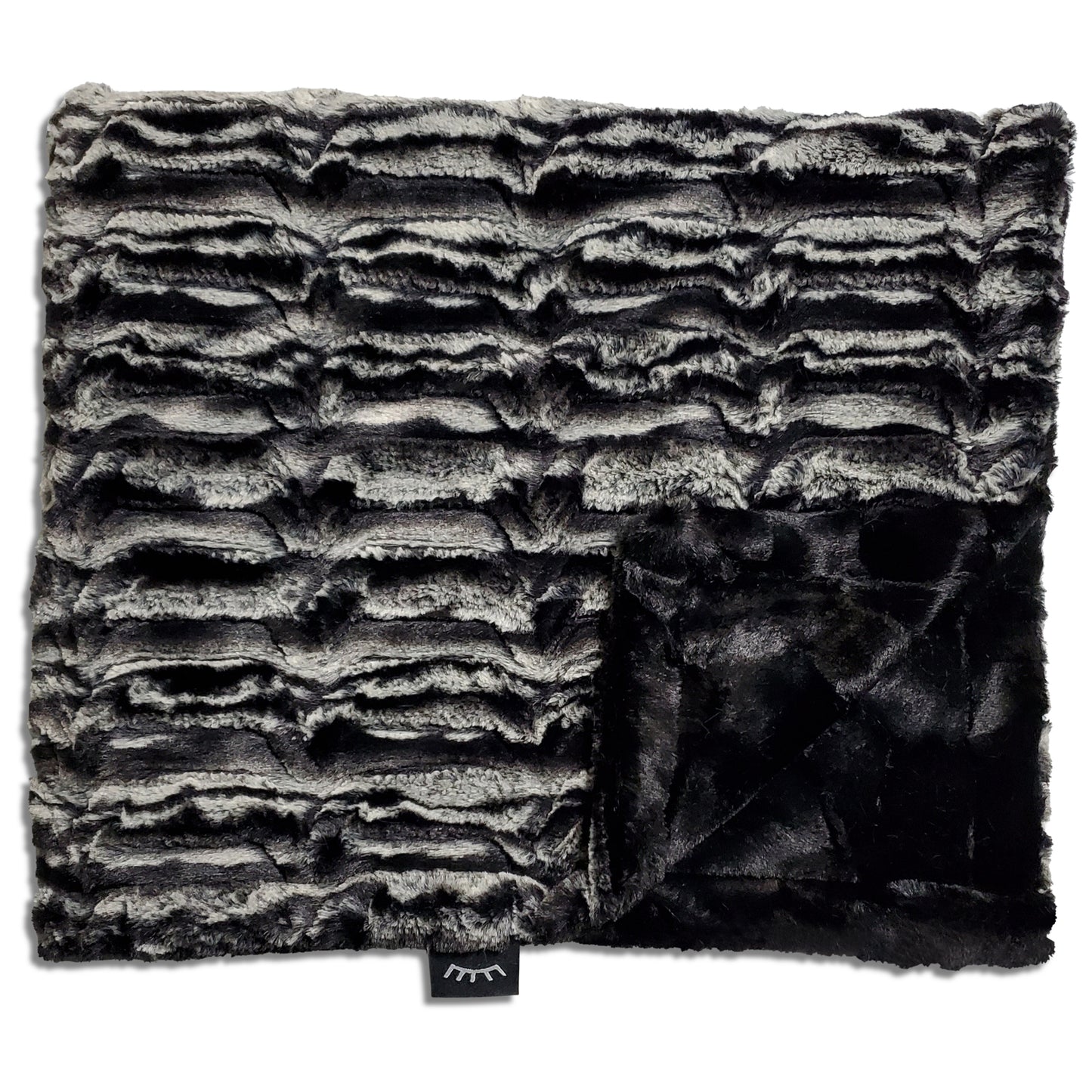 Zebra Black Minky Baby Blanket
