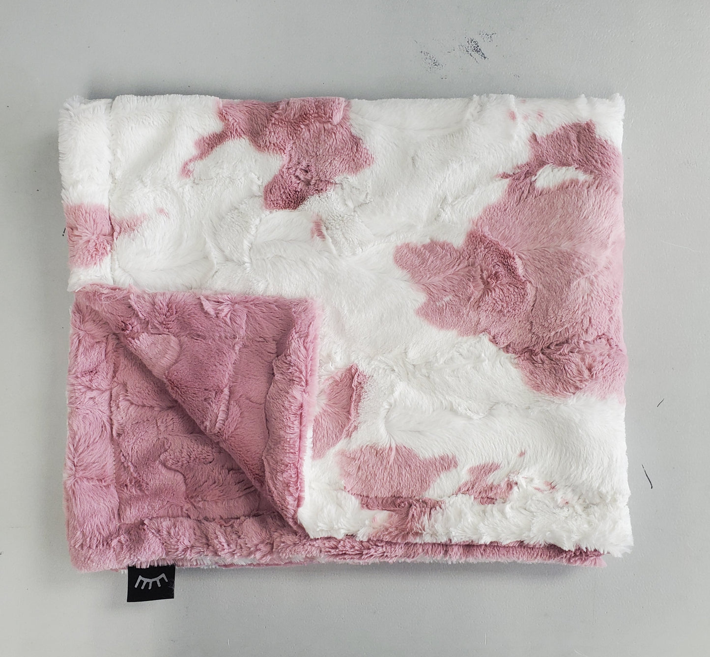 Spot Mauve Minky Baby Blanket