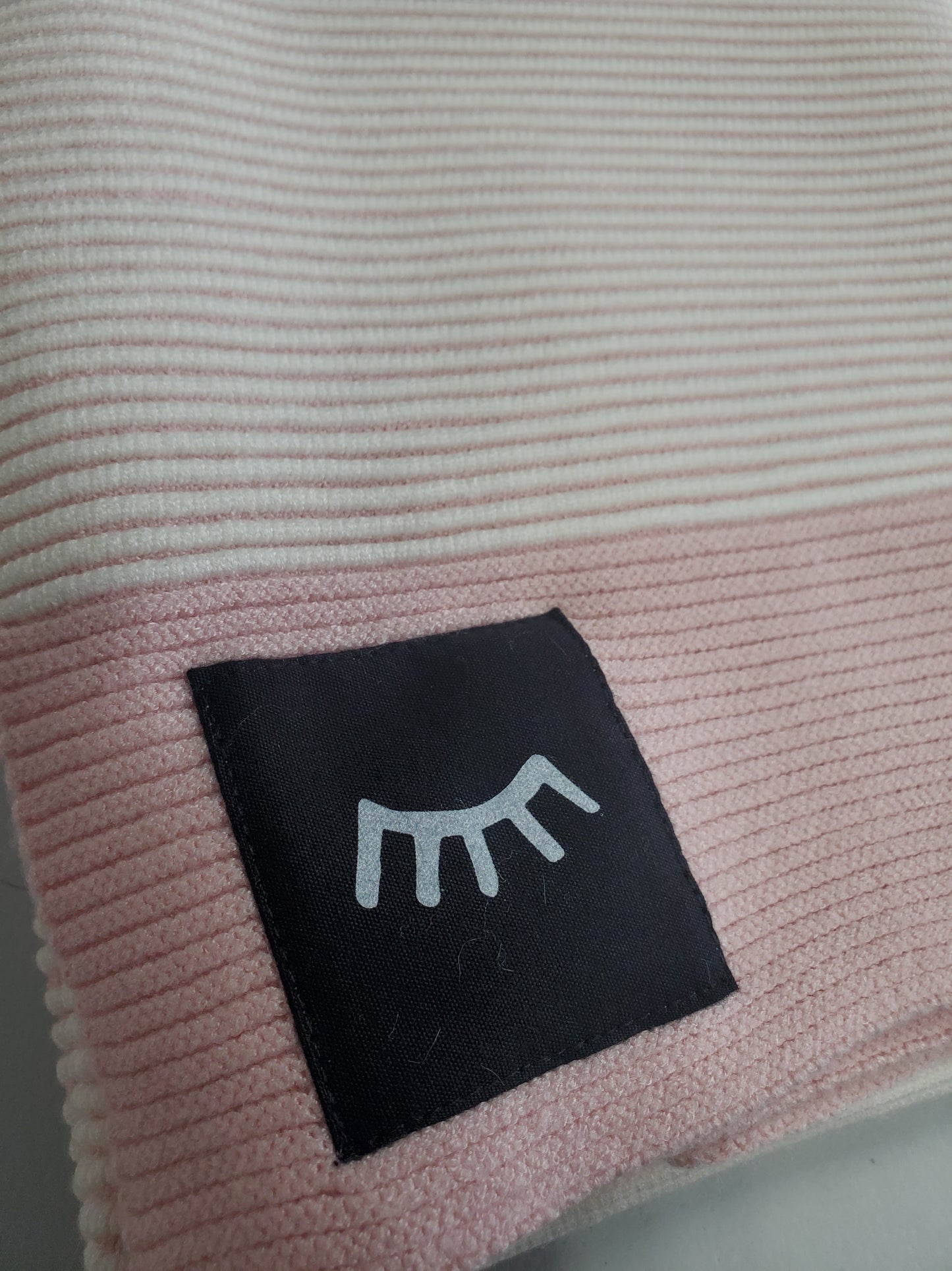 Stripes Mauve Cotton Knit Blanket 40"x40"