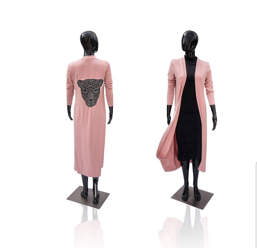 Silver Tiger Long Duster In Blush | RTW