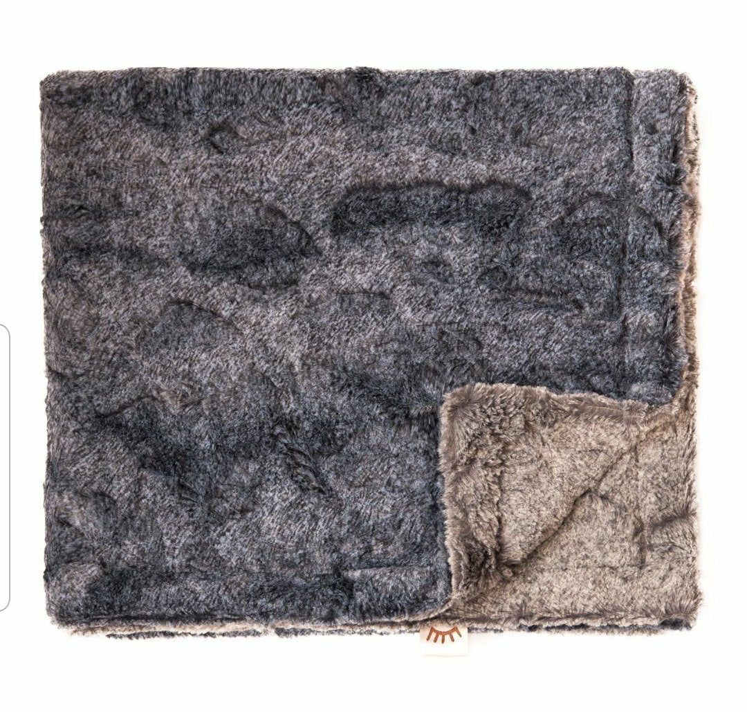 Denim Grey Minky Baby Blanket