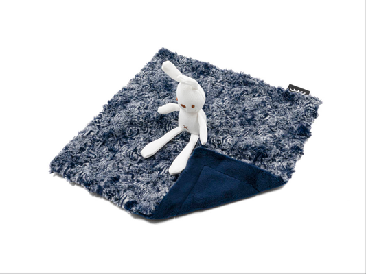 Swirl Navy Bunny Minky Lovey