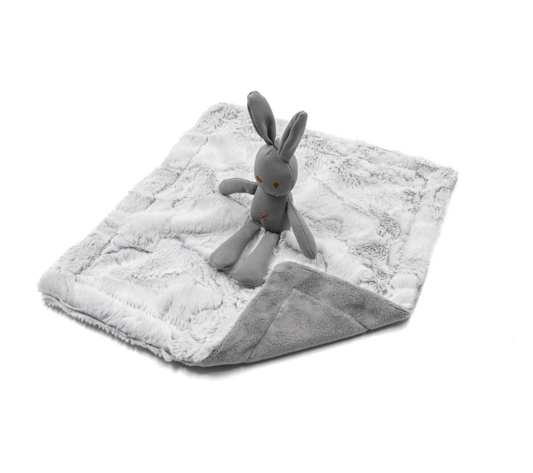 Cuddle Frost Grey Bunny Minky Lovey