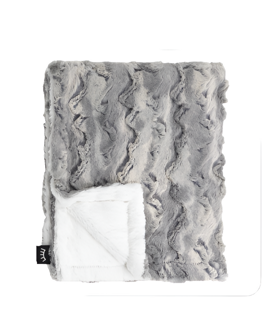 Wild Rabbit silver Minky Blanket