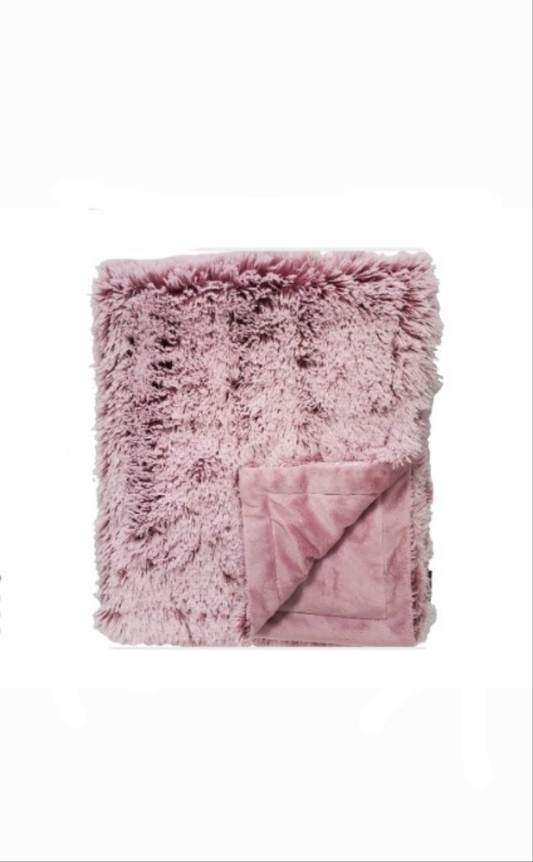 Shaggy Dusty Rose Minky Blanket