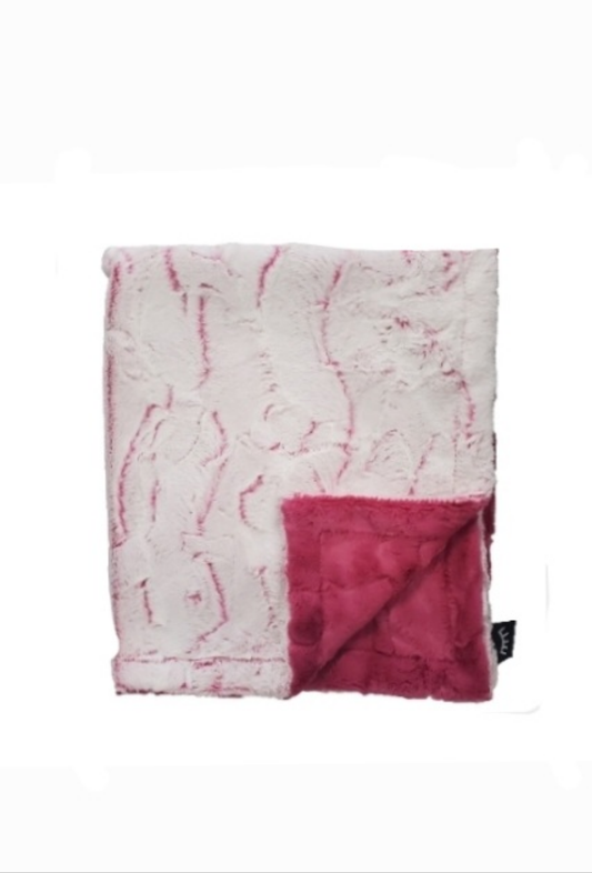 Frost Magenta Minky Blanket