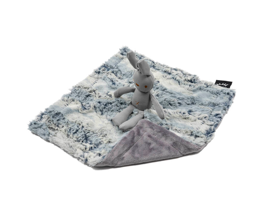 Wild Rabbit Ice Blue Grey Bunny Minky Lovey