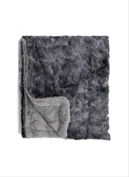 Galaxy Smokey Silver Minky Blanket