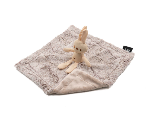 Frosted Taupe Bunny Minky Lovey