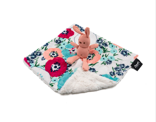 Floral Bunny Minky Lovey