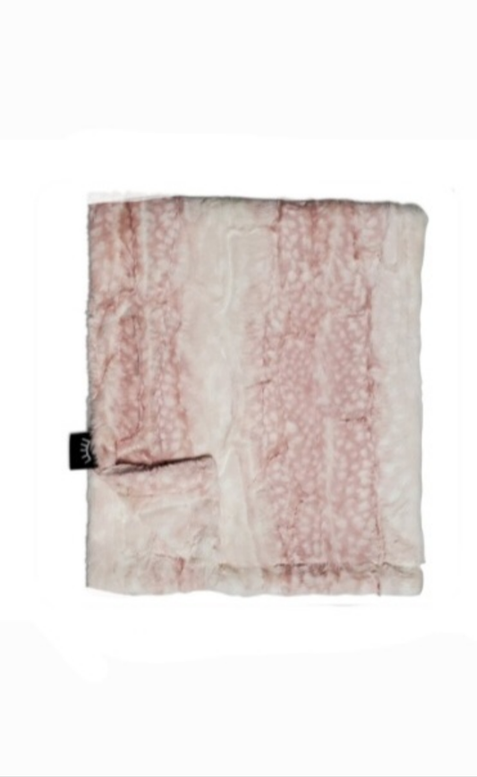Cibirian Leopard Blush Minky Baby Blanket