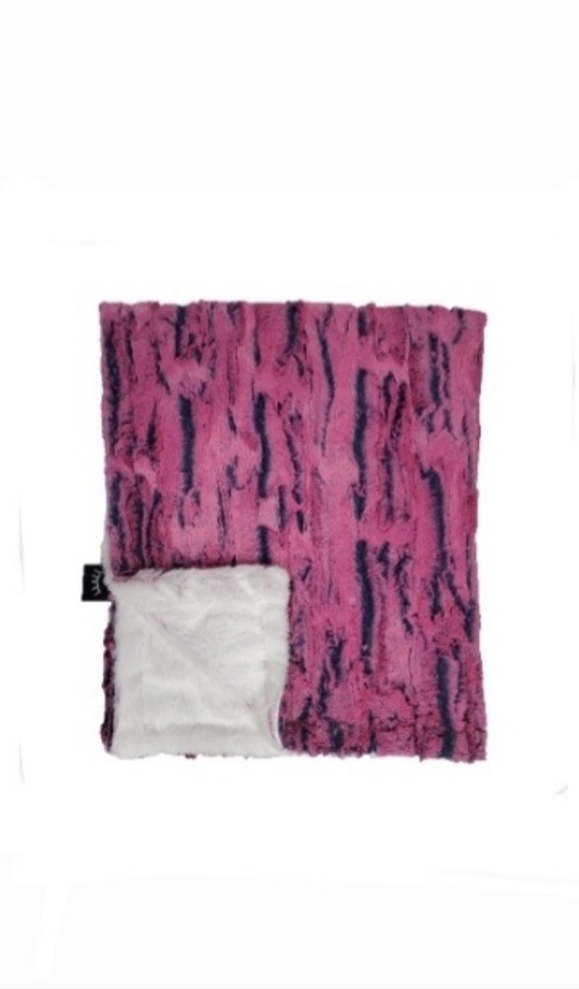 Snowflake Fuchsia Minky Blanket