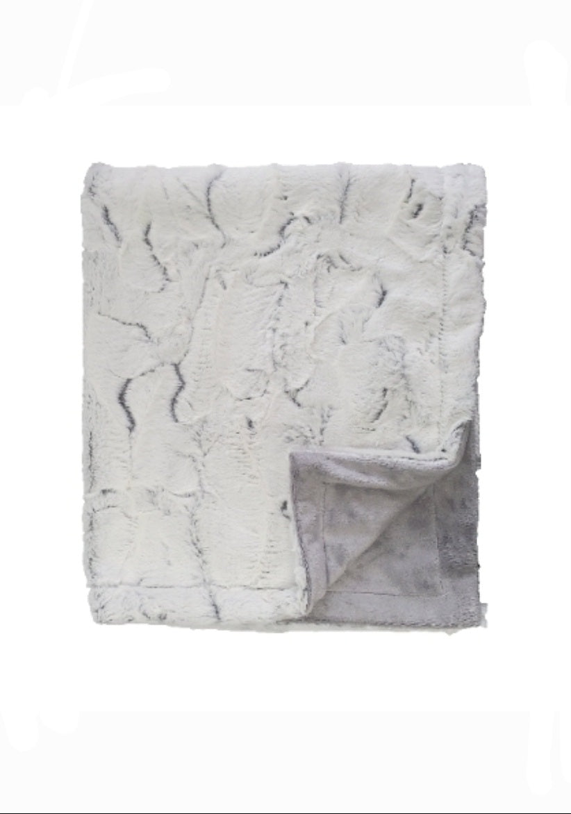 Cuddle Frost Grey Minky Blanket