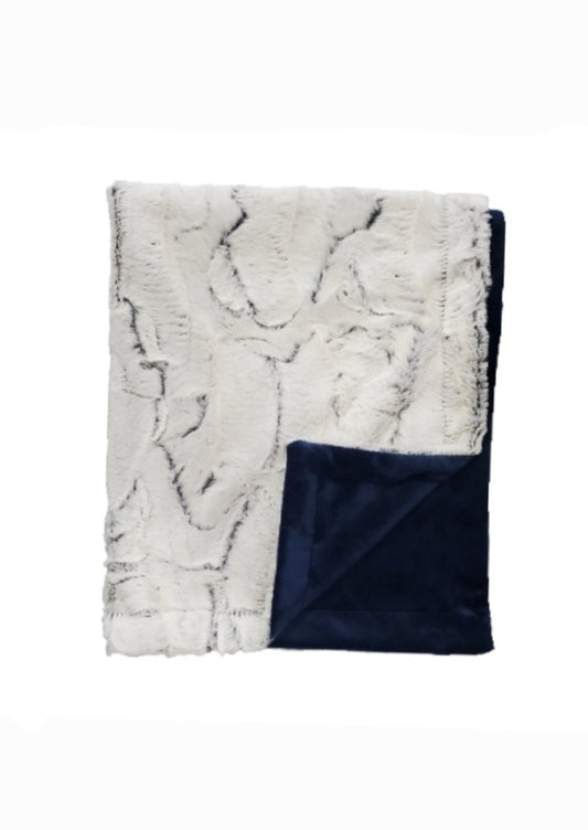 Cuddle Navy Velour Minky Blanket