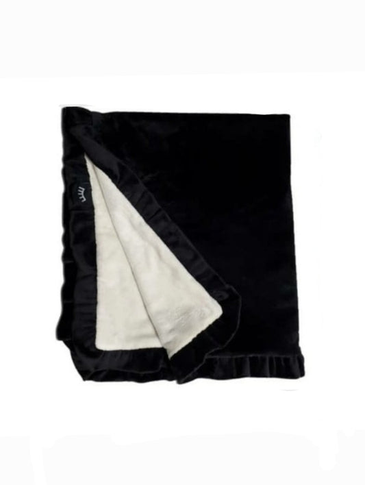 Ruffle Black&Cream Minky Blanket