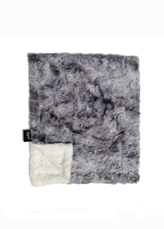 Galaxy Grey & Cream Minky Blanket