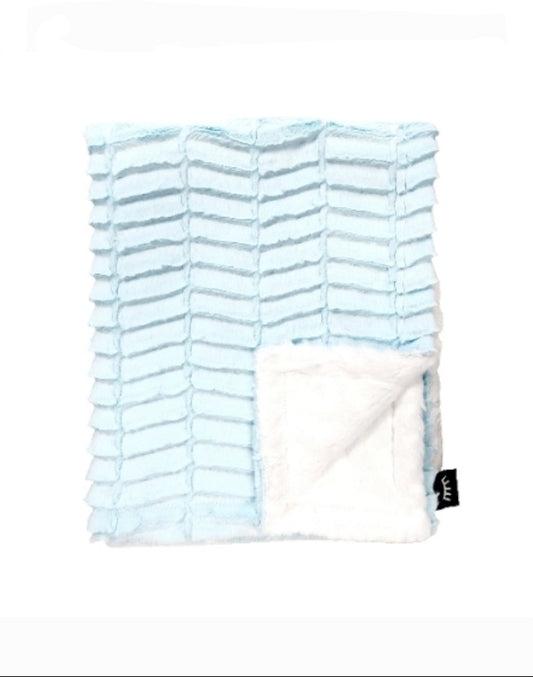 Ziggy Aqua Minky Blanket