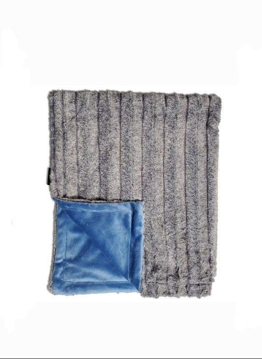 Frosted Cobalt Minky Blanket