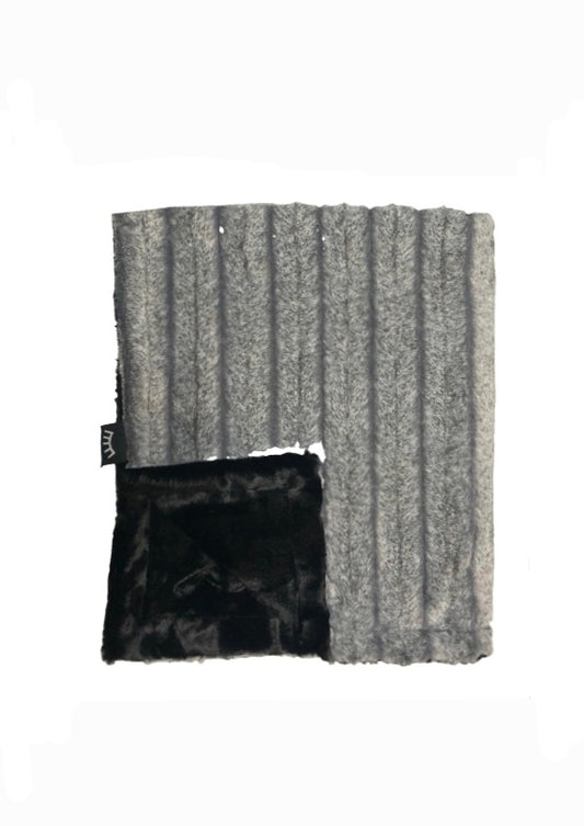 Frosted Heather Black Minky Blanket